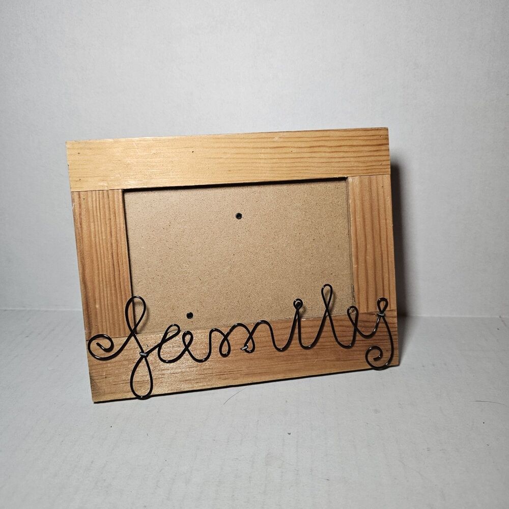Wood Picture Frame Family Cabincore Rustic Nature 3.5x5.5
